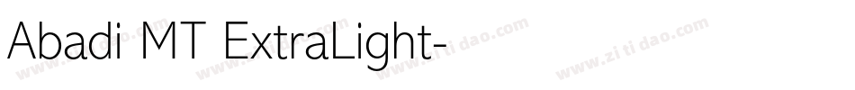 Abadi MT ExtraLight字体转换